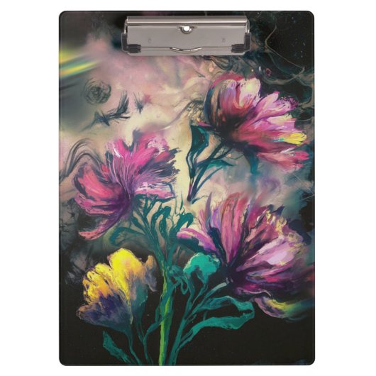 Blühende Blume Klemmbrett (Vorderseite)