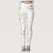 Blühende Blume Leggings (Vorderseite)