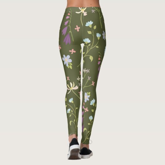 Blühende Blume Leggings (Rückseite)