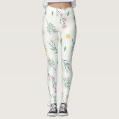 Blühende Blume Leggings (Vorderseite)