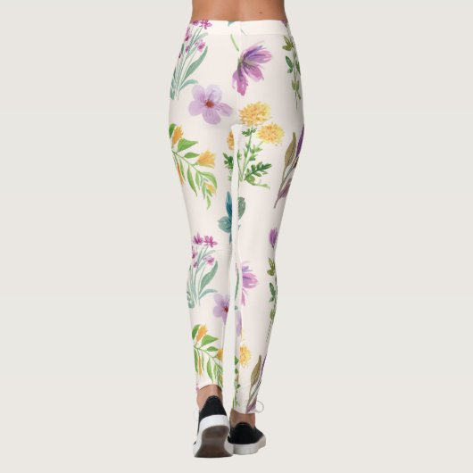 Blühende Blume Leggings (Rückseite)
