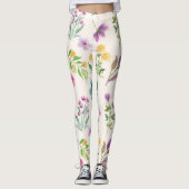 Blühende Blume Leggings (Vorderseite)