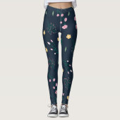 Blühende Blume Leggings (Vorderseite)