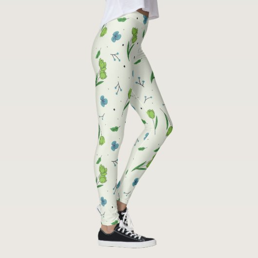 Blühende Blume Leggings (Rechts)