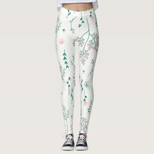 Blühende Blume Leggings (Vorderseite)