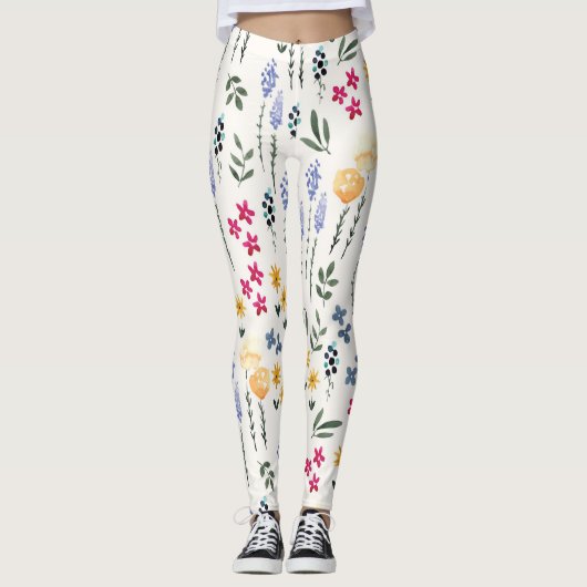 Blühende Blume Leggings (Vorderseite)