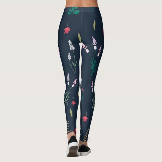 Blühende Blume Leggings (Rückseite)