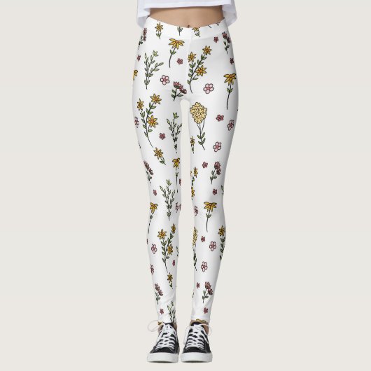 Blühende Blume Leggings (Vorderseite)