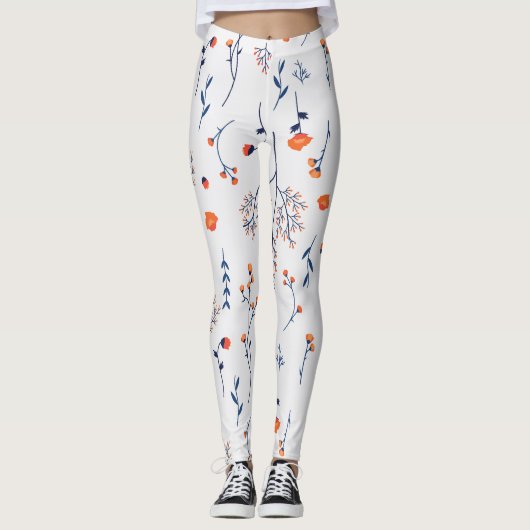 Blühende Blume Leggings (Vorderseite)