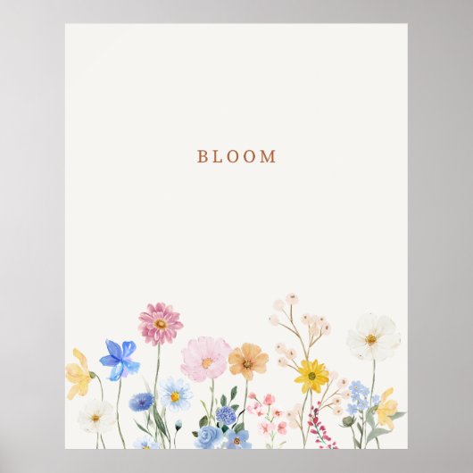 Blühende Blume Poster (Vorne)