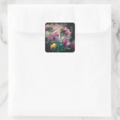 Blühende Blume Quadratischer Aufkleber (Tasche)