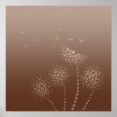 blühende Blume rosa und braun Poster (Vorne)