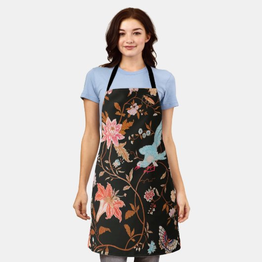 Blühende Blume Schürze (Getragen)