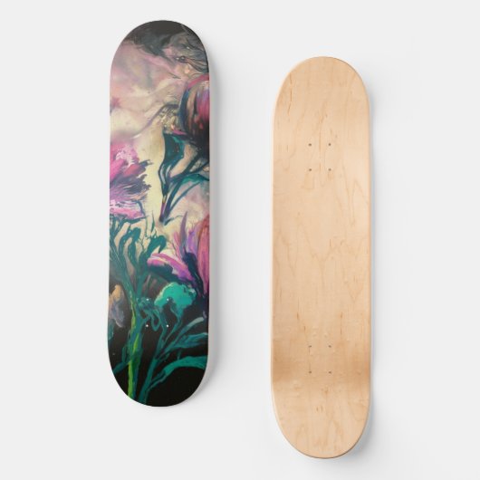 Blühende Blume Skateboard (Vorderseite)