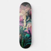 Blühende Blume Skateboard (Vorderseite)