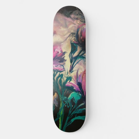 Blühende Blume Skateboard (Vorderseite)
