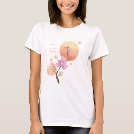 blühende Blume T - Shirt Muttertag (Vorderseite)