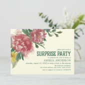Blühende Blume Überraschung Party jedes Alters Geb Einladung (Stehend Vorderseite)