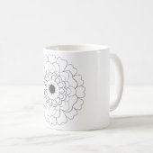 Blühende Blume Vector Clip Art Kaffee Tasse (VorderseiteRechts)