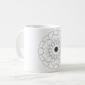 Blühende Blume Vector Clip Art Kaffee Tasse (Vorderseite Links)