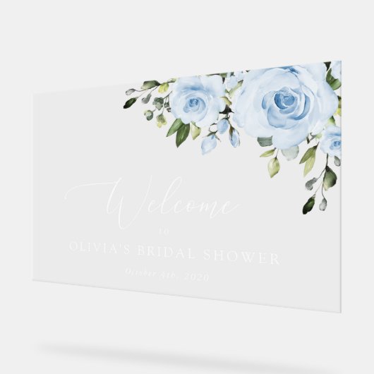 Blühende Blumen, Boho, Brautparty Empfang Acrylschild (Winkel)