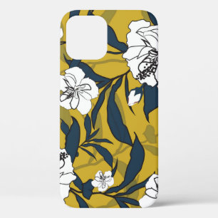 Blühende Blumen: Gelbe nahtlose Vintage-Muster. Case-Mate iPhone Hülle