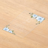 Blühende Blumen, Grünpflanzen, Boho, Babydusche Acryleinladungen (Ablage )