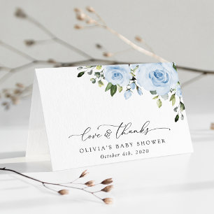 Blühende Blumen, Grünpflanzen, Boho, Babydusche Dankeskarte