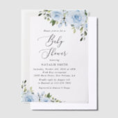 Blühende Blumen, Grünpflanzen, Boho, Babydusche Pergament Einladungen (Versetzt)