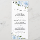 Blühende Blumen, Grünpflanzen, Brautparty Menükarte (Vorderseite)