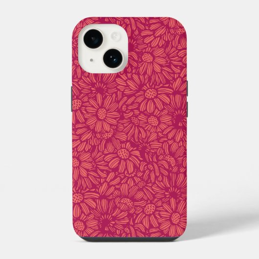 Blühende Blumen iPhone Hülle (Rückseite)