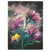 Blühende Blumen Klemmbrett (Rückseite)