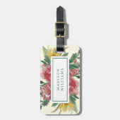 Blühende Blumen mit Blumen Gepäckanhänger (Vorderseite vertikal)