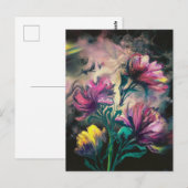 Blühende Blumen Postkarte (Vorne/Hinten)