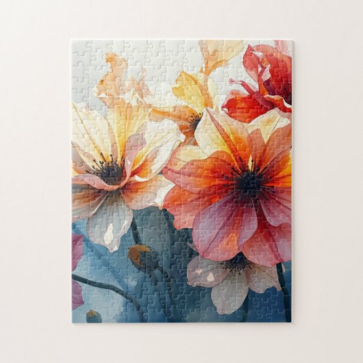Blühende Blumen Puzzle (Vertikal)