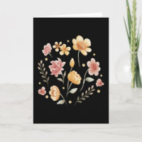 Blühende Blumen und Blätter Aquarell