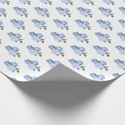Blühende Blumen und Grünmuster Geschenkpapier (Ecke)