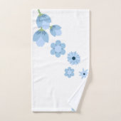 Blühende Blumen und Wellen Badhandtuch Set (Handtuch)