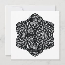 Blühende Blumenbezugkarte in Schwarz und Weiß Dankeskarte