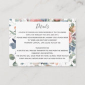 Blühende Blumendetails trübe Blau und Grün Begleitkarte (Vorderseite)