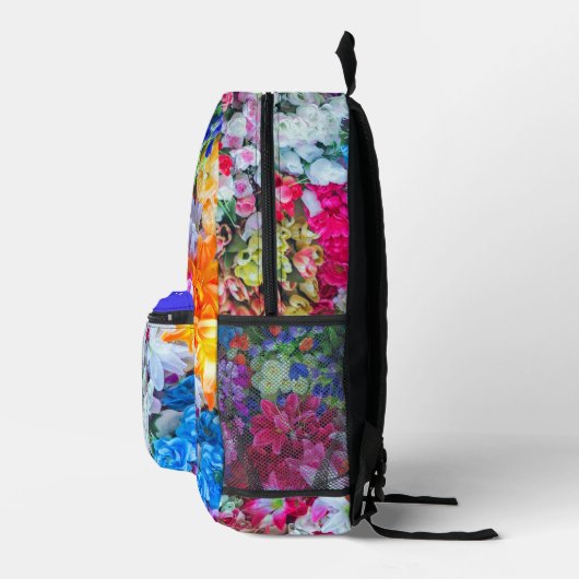 Blühende Blumengartenmonogramm Bedruckter Rucksack (Rechts)