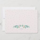 Blühende Blumengeburt-Ankündigung des Fotos Ankündigung (Rückseite)