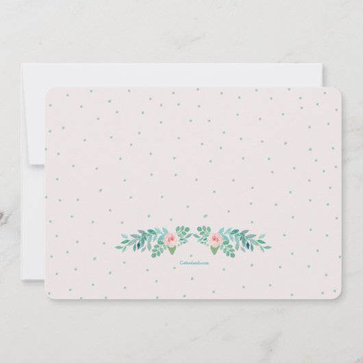 Blühende Blumengeburt-Ankündigung des Fotos Ankündigung (Rückseite)