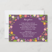 Blühende Blumengestelle Rustikale Gartenhochzeit Einladung (Vorderseite)