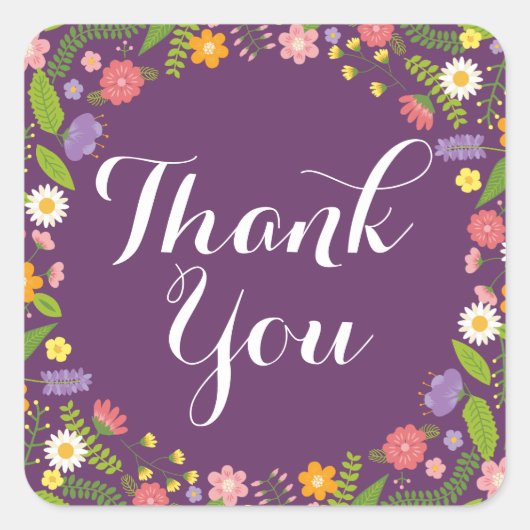 Blühende Blumengestelle Rustikale Gartenhochzeit Quadratischer Aufkleber (Vorderseite)