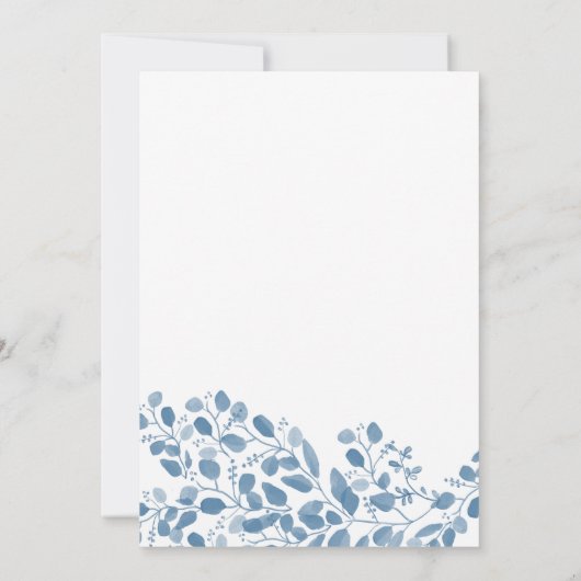 Blühende Blumenkarten für das Brautparty Einladung (Rückseite)
