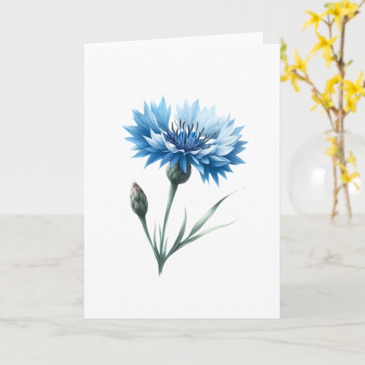 Blühende Blüte mit geschlossenem Bud-Gruß Karte (Gelbe Blume)