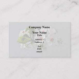 Blühende Blüten aus weißer Birne Visitenkarte