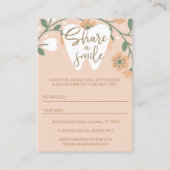 Blühende Blüten teilen sich ein Lächeln Zahnbehand Visitenkarte (Rückseite)