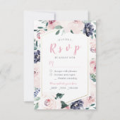Blühende Blütenblüte Blütenhochzeit RSVP (Vorderseite)